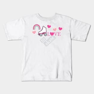 Love to Roller Skate Kids T-Shirt